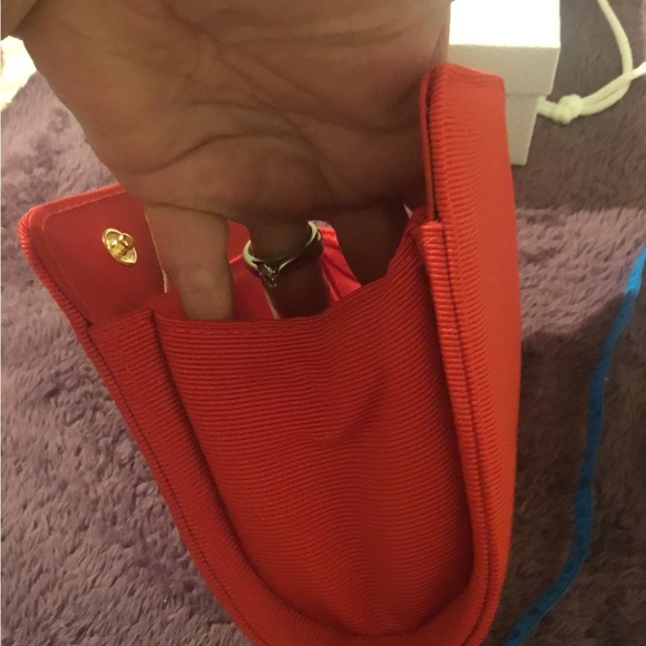 Authentic Christian Dior Beauty Red Lipstick Colored & Mirror Trousseau Case - Picture 16 of 16